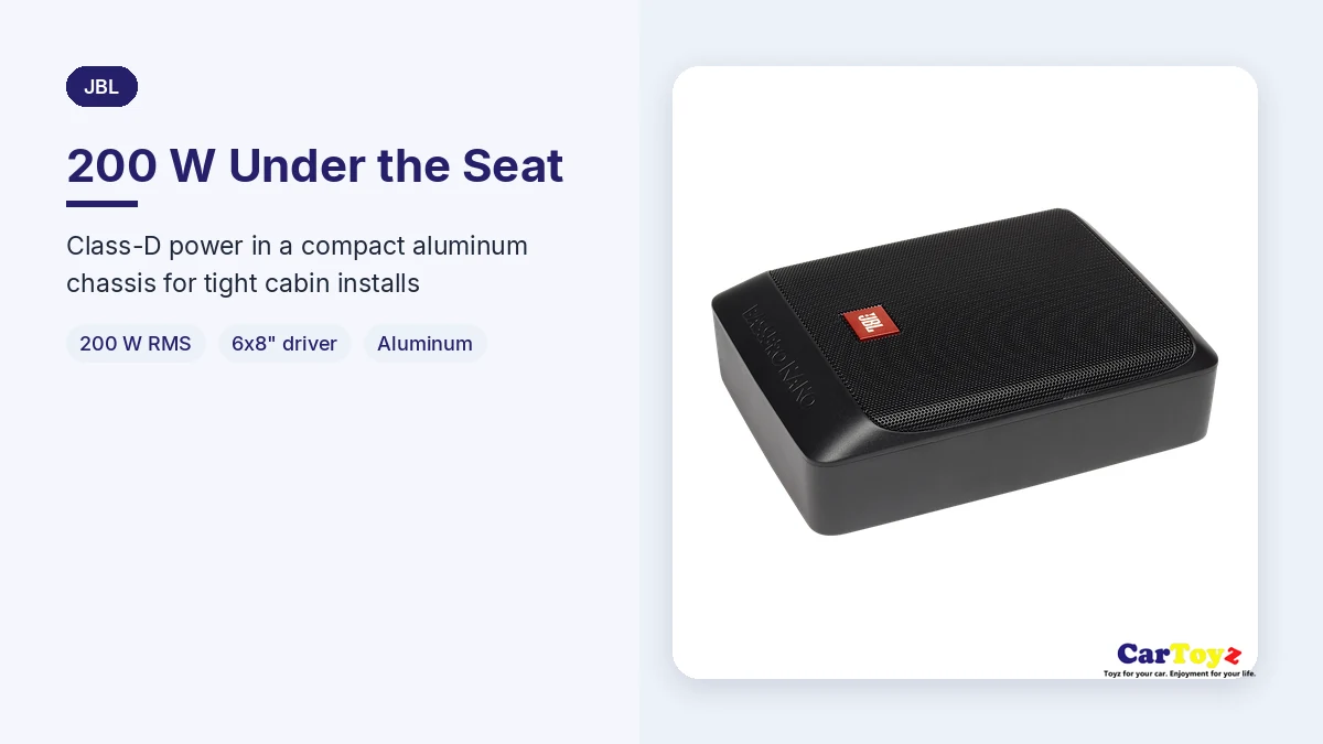 JBL BassPro Nano 2 graphic: 200 W Under the Seat