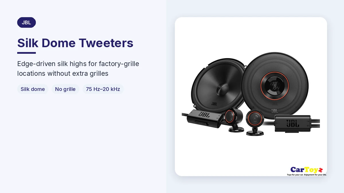 JBL Club 44F graphic: Silk Dome Tweeters