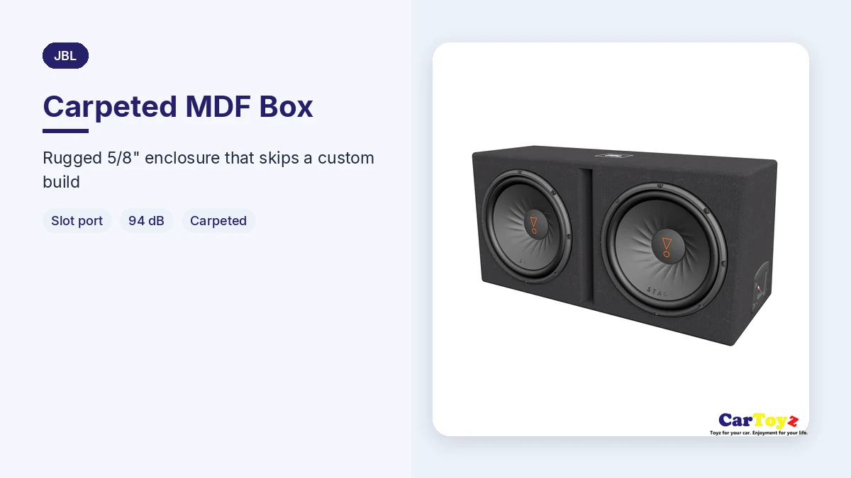 JBL Stage 1200D graphic: Carpeted MDF Box