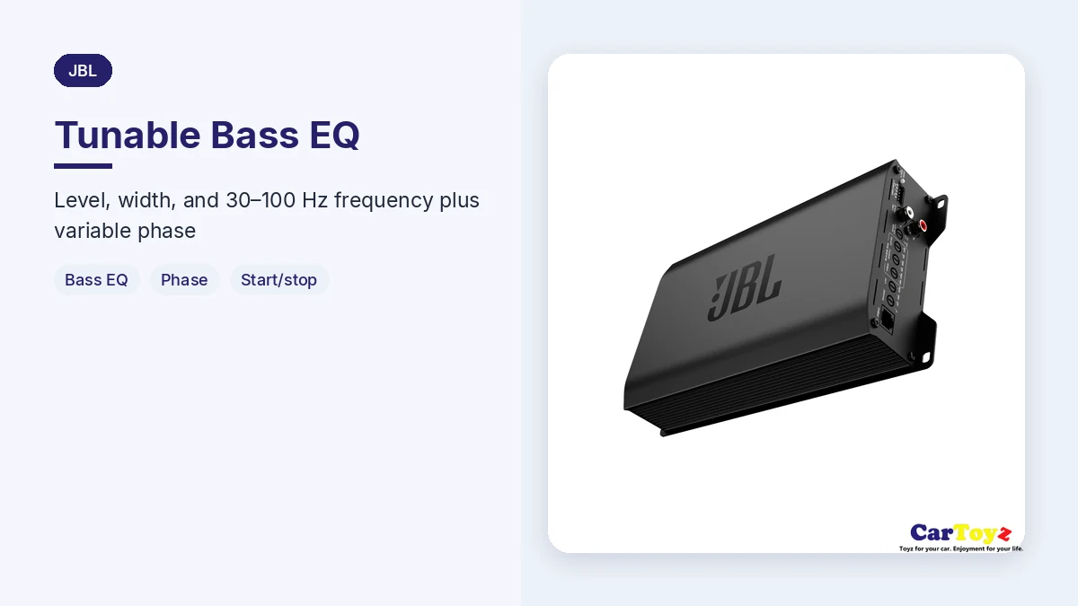 JBL Stage GT 50011 graphic: Tunable Bass EQ