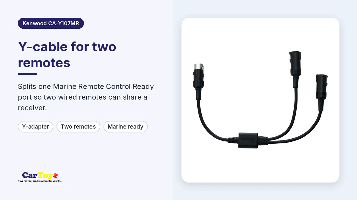 Kenwood CA-Y107MR graphic: Y-cable for two remotes