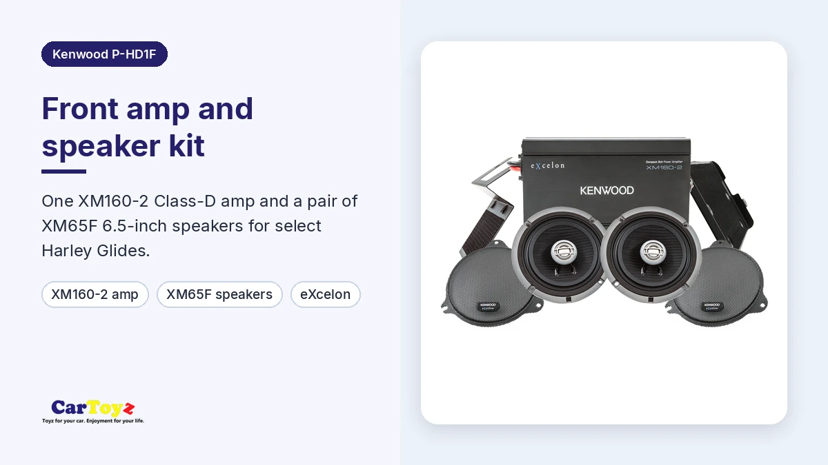 Kenwood P-HD1F graphic: front amp and speaker kit