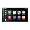 Pioneer AVH-2550NEX front view showing CarPlay home screen and disc slot