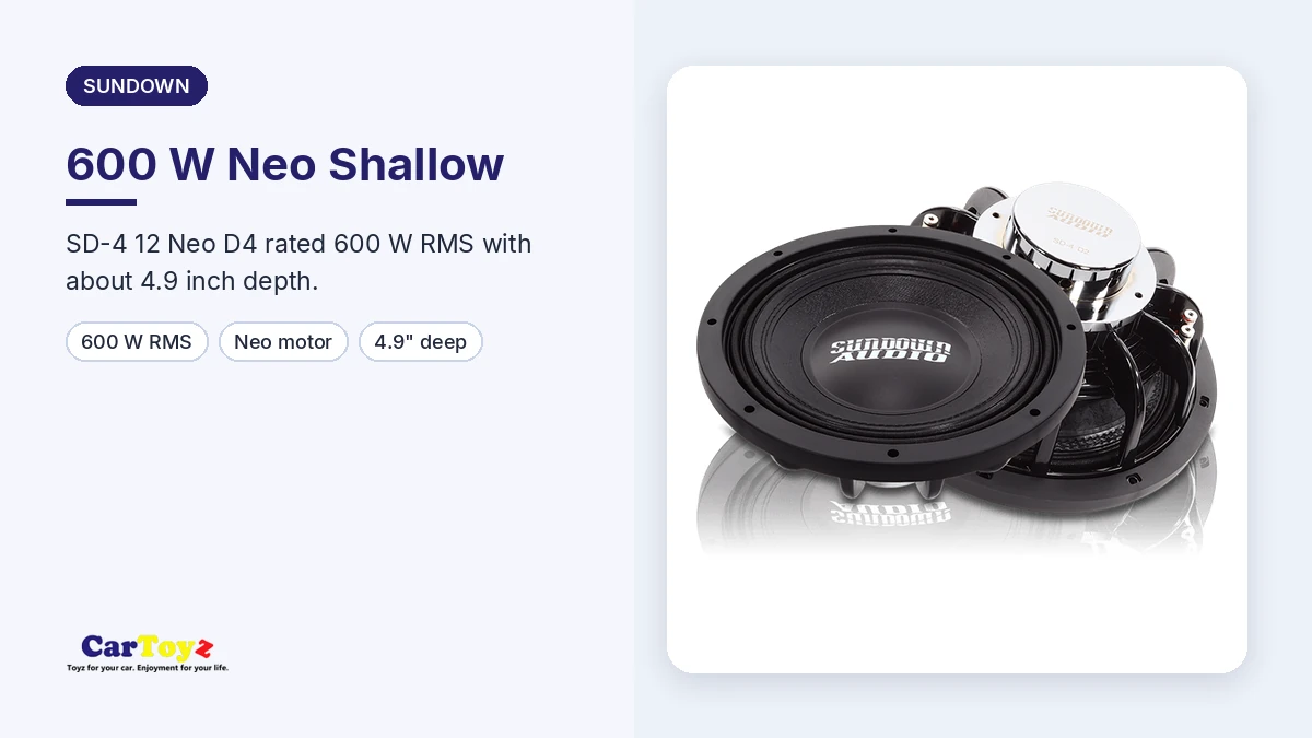 Sundown SD4D412 graphic: 600 W Neo Shallow